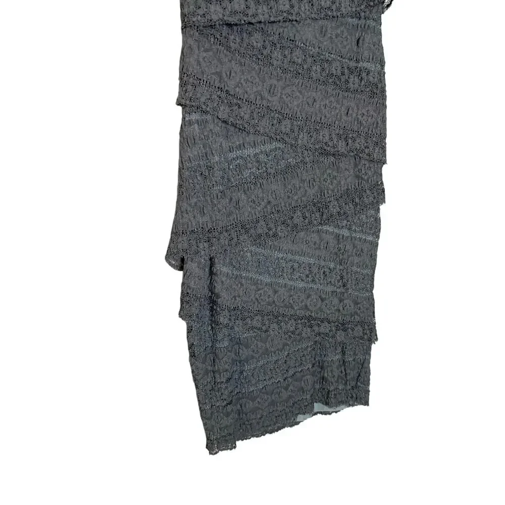 Bailey 44 blue tiered Bodycon‎ sleeves lace dress